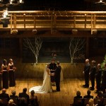 Nick and Danielle on the most beautifuls winters night at Sunriver -Great Hall
