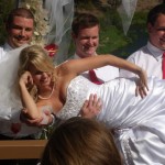 Heidi so Happy on her Wedding Day.